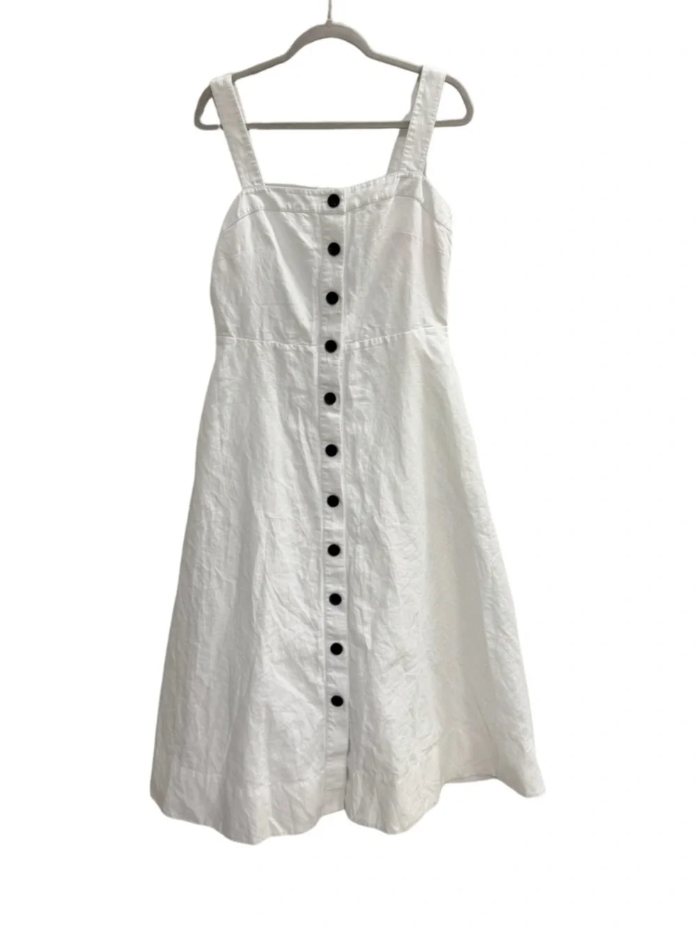 Kate Spade White Button Front Midi Dress Size 10